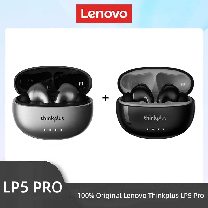 Lenovo LP5 PRO Wireless Bluetooth 5.4 Earphones TWS HiFi Sound Gaming Earbuds Sport Headset Long Standby Touch Contol with Mic