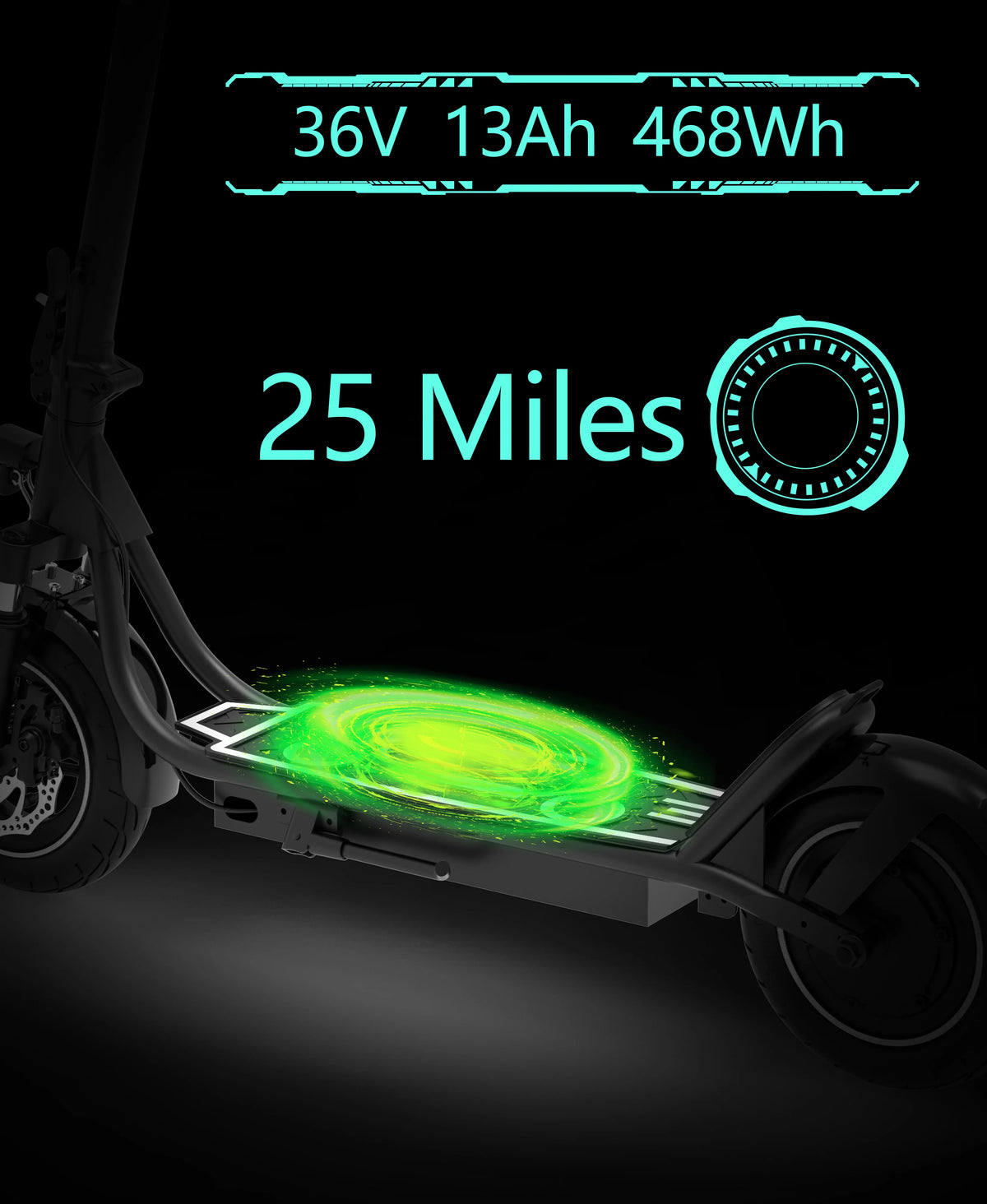 DriveTron DT01 hopfällbar elscooter med 10-tumsdäck