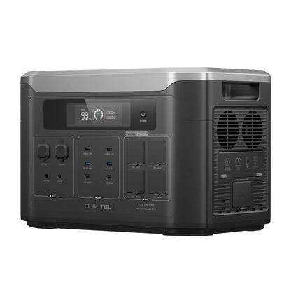 OUKITEL BP3000E Portabel Kraftstation – 2048Wh, 3200W Ren Sinusvåg, LiFePO4, UPS, 220V EU, Sol & Väggladdning