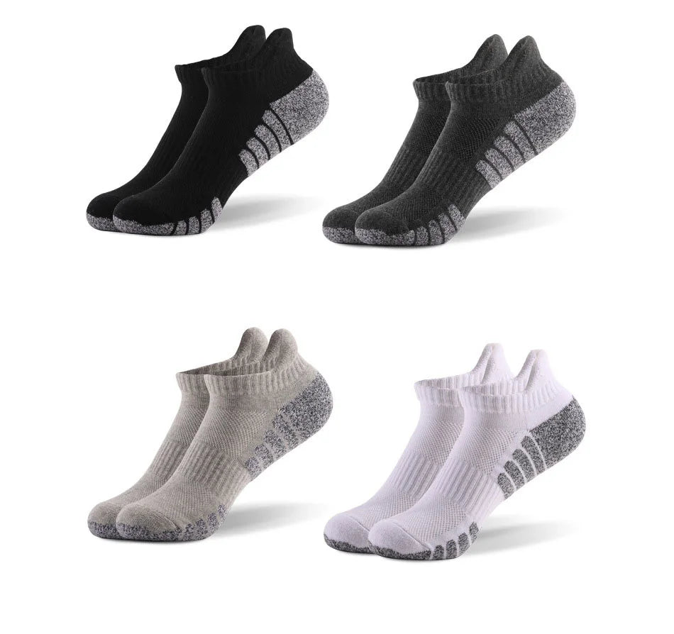 6pairs thickened towel bottom running socks mesh boat socks non-slip breathable sports socks Low cut Men's socks Women's socks