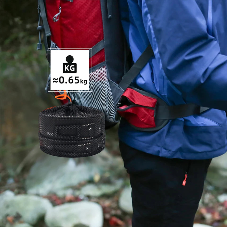 PACOONE Campingkokset – Portabelt Aluminiumset med Kastrull, Vattenkokare & Panna, Hopfällbart