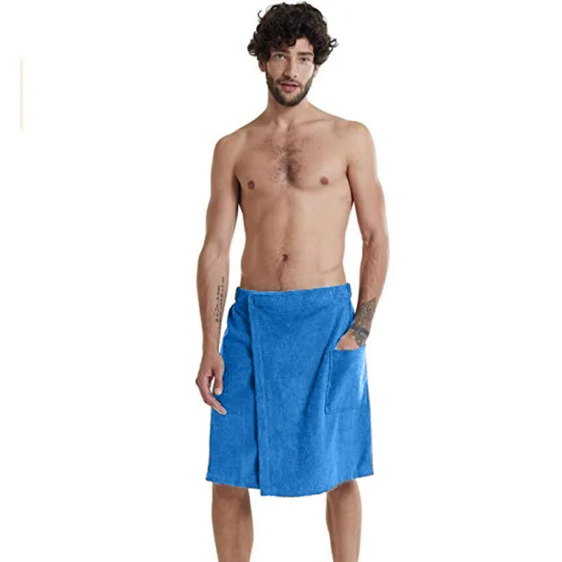 Men's Shorts 2025 Wearable Bath Towel Bathhouse Shower Room Bathrobe Pocket Bath Towel Clothing