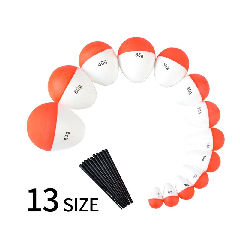 5pcs Foam Fishing Floats EVA Fish Floats Bait Fishing Buoys 2g/3g/5g/10g/15g/ 20g/35g/40g/60g Buoy Flotador Fishing Accessories