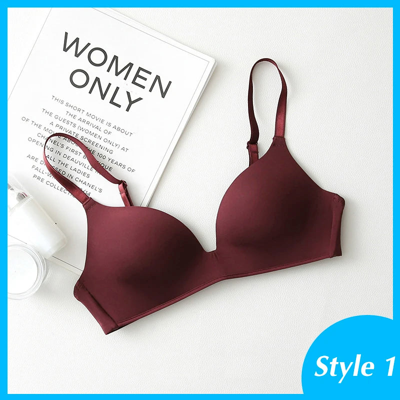 Seamless Bras for Women Push Up Bras No Wire Brassiere A B Cup Underwear Sexy Bralette Three Quarters(3/4 Cup)  Lingerie 2027