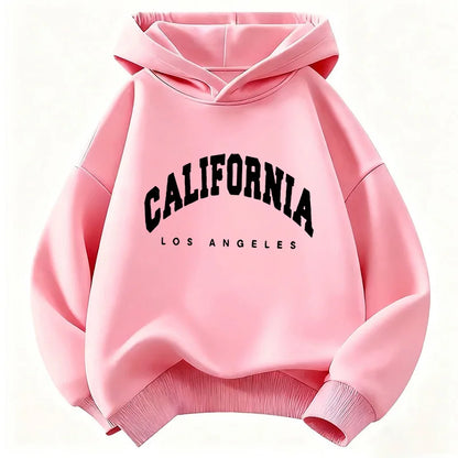 California Los Angeles Letter Printed Sweatshirt Kids Cat Children's Hoodie Fashion Hoody Casual Hoodies for Boys Girls Clothes