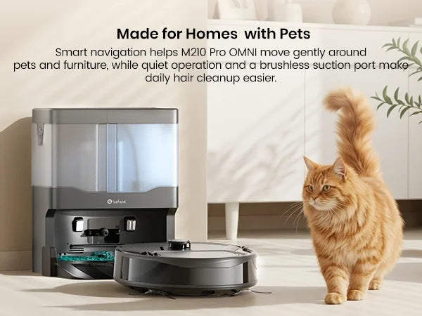 Lefant M265 Wet and Dry Robot Vacuum Cleaner, 20000Pa, Self Cleaning Wet Roller, Clean Water Wash, Laser dToF, Anti-Tangle, WiFi 2.4G/5G/Alexa/APP