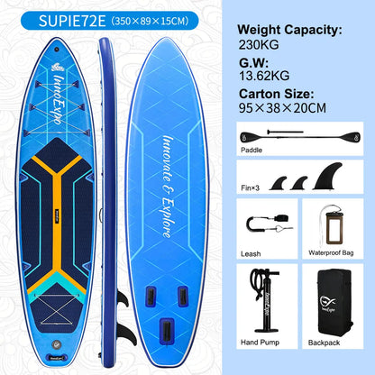 Uppblåsbar SUP-bräda från InnoExpo med halkfri yta – 320–350 cm