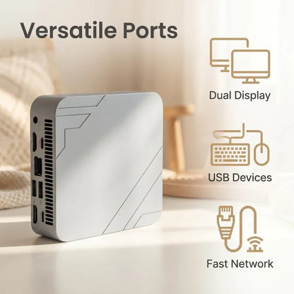 2026 NEW Portable Mini Computer Intel Core N150 with 1TB/2TB SSD, RAM, Versatile Ports for Gaming, Office Study.