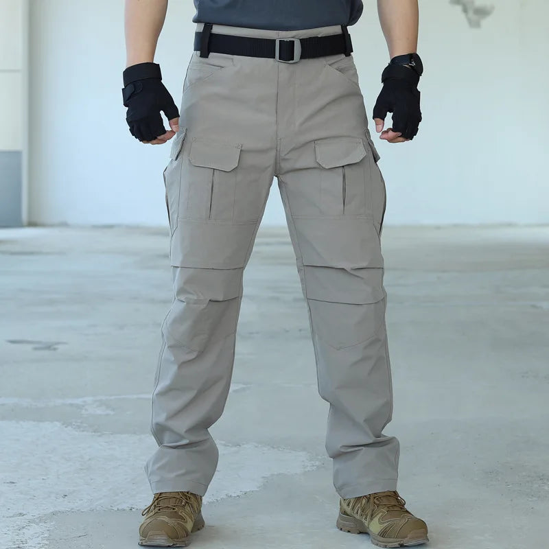 Summer Tactical Multi-pocket Work Tactical Pants Men Outdoor Waterproof Sports Hiking Climbing Pants Combat Cargo Trousers