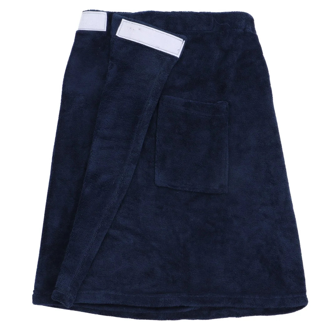 Men's Sauna Kilt With Pocket Men's Sauna Towel Wearable Bath Towel  Adjustable Sauna Towel Shower Towel With Elastic Waistband