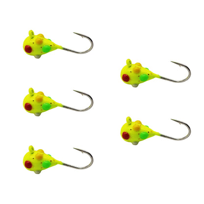 Tungsten Ice Jigs Glow Tungsten Ice Fishing Lure Jigs for Crappie Panfish Walleye