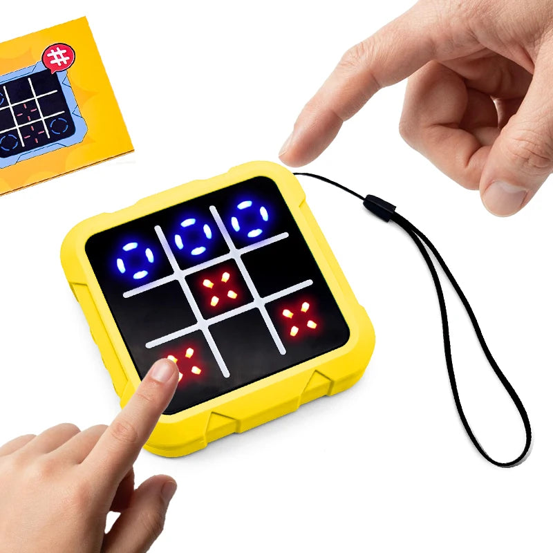 Handheld Electronic Tic Tac Toe Game Portable Logic Board Game for Kids Adults Travel Brain Training Two Player Thinking Toy