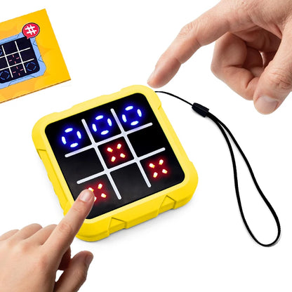 Handheld Electronic Tic Tac Toe Game Portable Logic Board Game for Kids Adults Travel Brain Training Two Player Thinking Toy