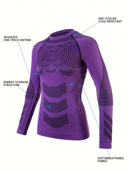 Womens Thermal Underwear Ski Breathable Warm Base Layer Winter Long Johns Top Bottom Sets for Cold Weather