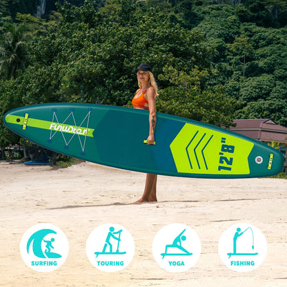 FunWater uppblåsbart SUP-bräde med tillbehör – flera storlekar