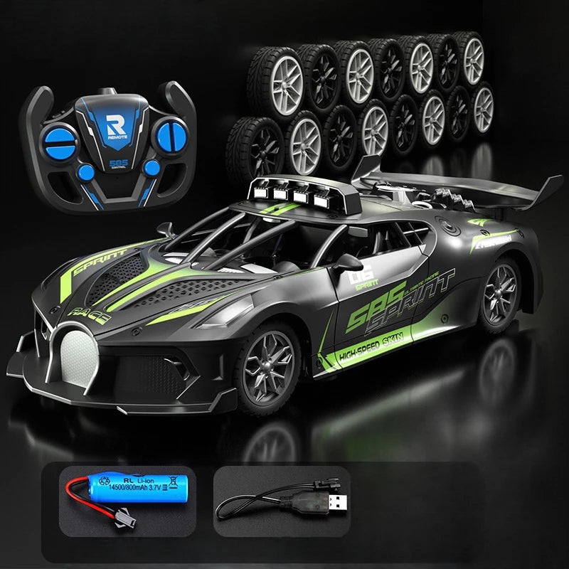 Radiostyrd driftbil med uppladdningsbart 3,7 V-batteri, 21/28 cm