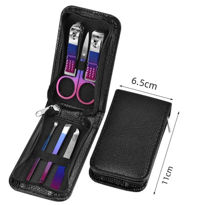 Professional 6-18pcs Set Stainless Steel Manicure & Pedicure Kit Precision Nail Care with Travel Case with Nail Clipper Scissor