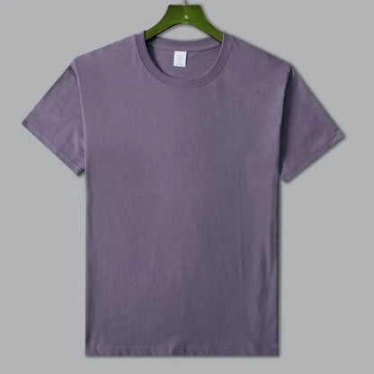 MRMT 2026 Brand New Man's 220g Pure Cotton T Shirt Men Man Solid Color Short Sleeved Combed Cotton Round Neck Thickening