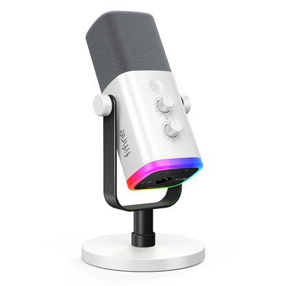 FIFINE USB/XLR dynamisk mikrofon med RGB, hörlursuttag och mute