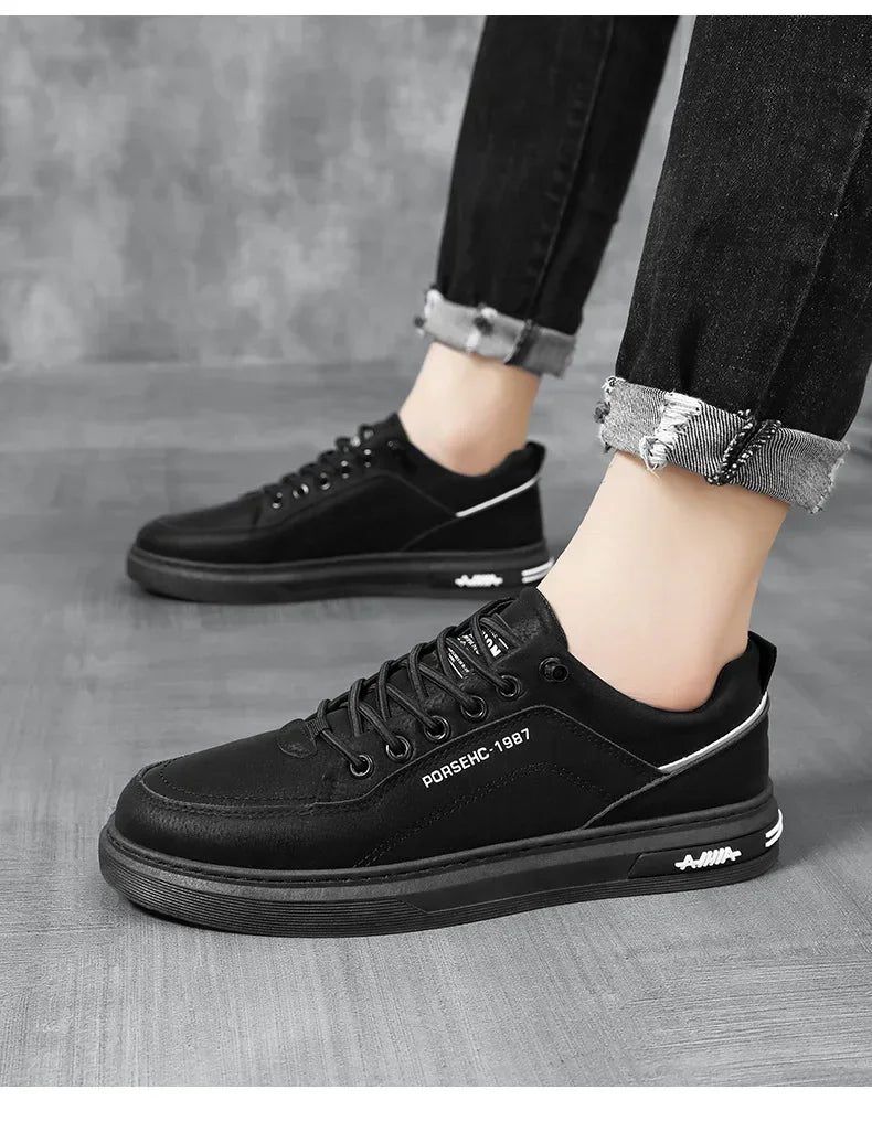 Autumn Men's New Breathable Work Safety Shoes Trendy Casual Sports Shoes Versatile Board Shoes For Motorcycle Riders