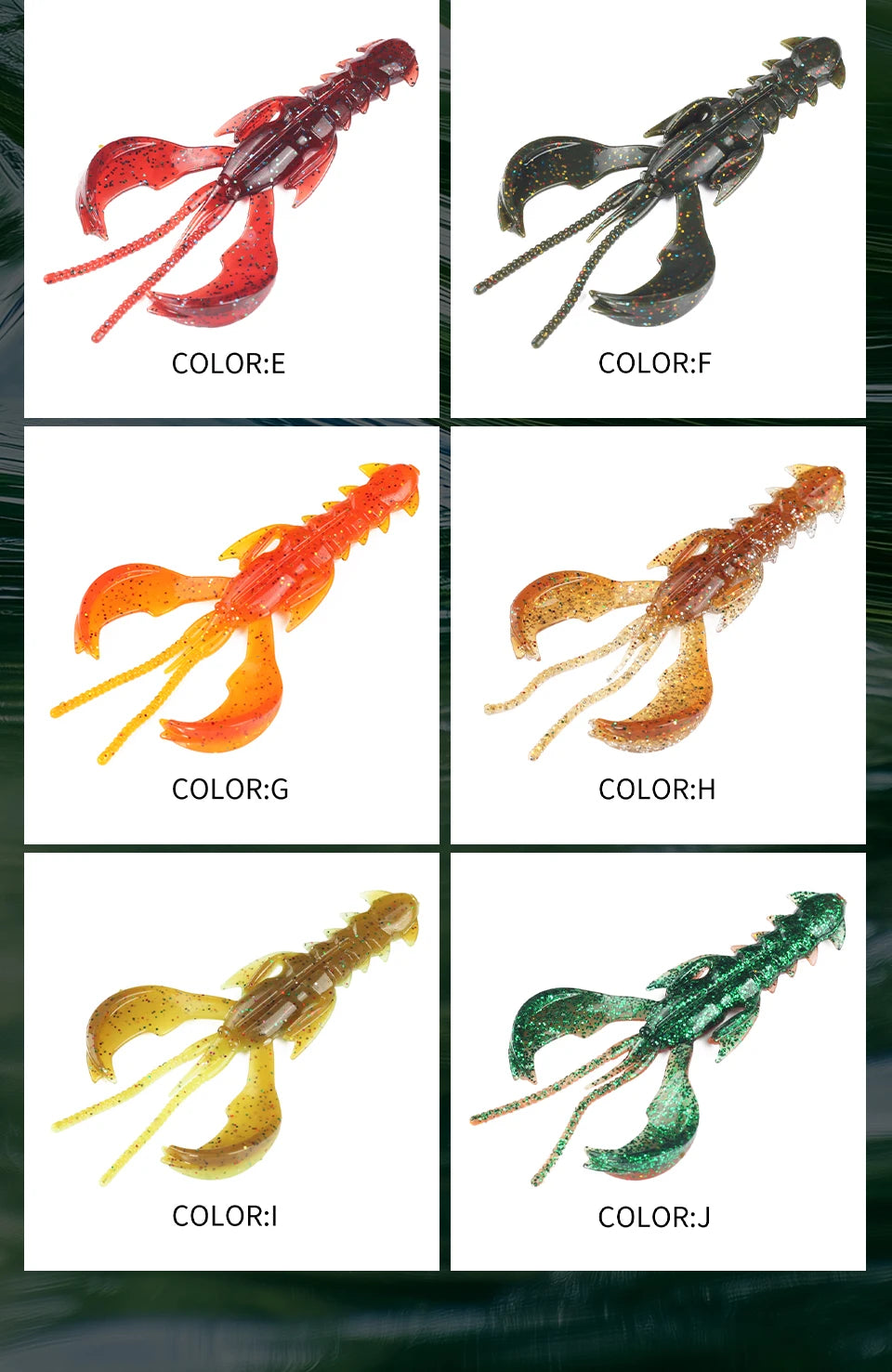 Supercontinent CRAZY nimble Total length 8cm/4.2cm Lobster Soft Lure Fishing Lures Attractive Shrimp odor salt Wobbler