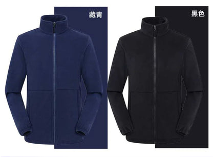 Herr/Dam Fleecejacka Vinter 2026 – Anpassningsbar Tryck Vandring Camping Outdoor S–4XL 6 Färger