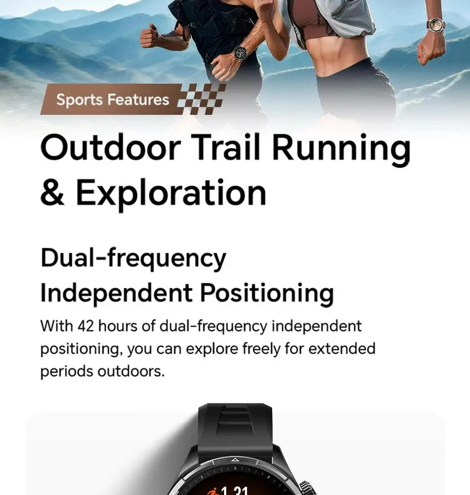 Honor Watch 6 New Smartwatch 1.46' AMOLED Battery Lasts up to 35 Days More than 120 Fitness and Health Modes 5ATM Waterproof, IP69 Protection, Bluetooth 5.4