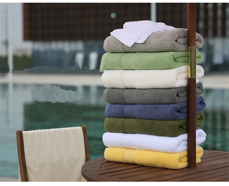 100% Pure Cotton Towel, High-Quality Bath Towel, 5-Star Hotel Thick Beach Towel, Softer 70x140cm Thick Bath Towel