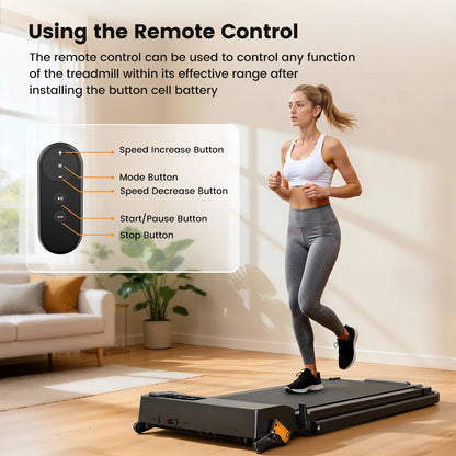 Formill FT51/FT50/FT52 Treadmill 2 In 1 Walking Running Treadmill 0.75-2.5HP Foldable Under Desk Treadmill38*95cm Running Area With Armrest LED Display Oil Drip Hole Indoor Home Gym Exercise Machine
