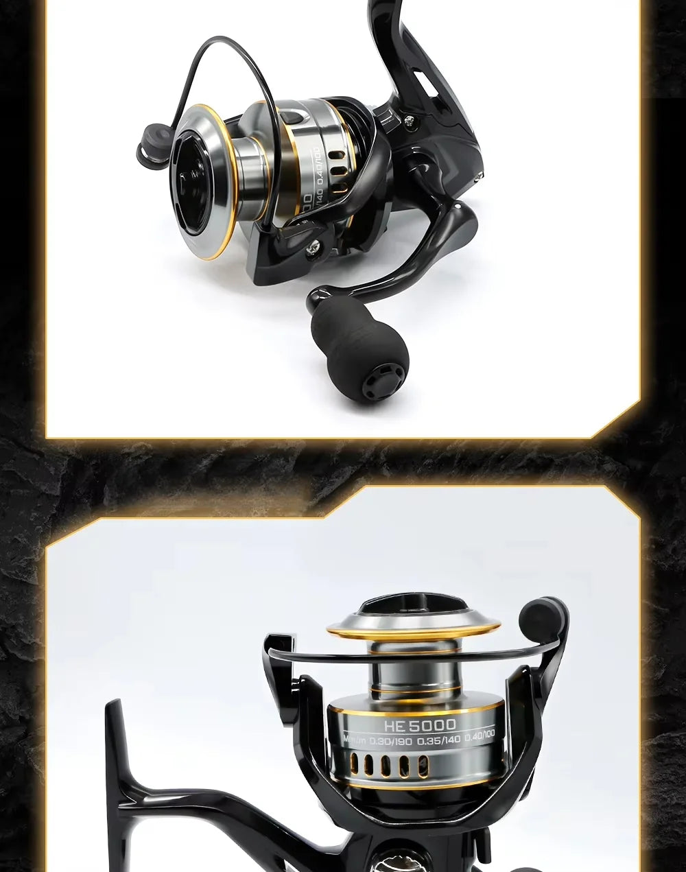Spinning Reels Ultralight Metal 5.2:1 Gear Ratio 1000-7000 Saltwater Or Freshwater Big Max Drag Fishing Reels