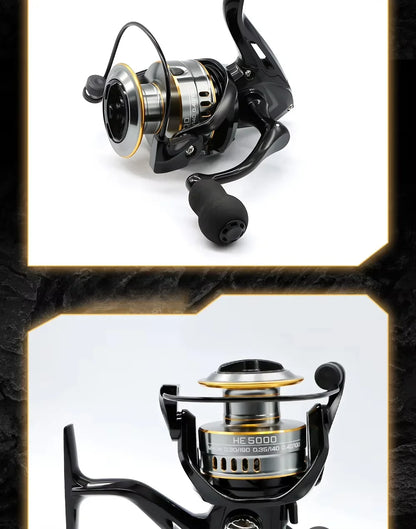 Spinning Reels Ultralight Metal 5.2:1 Gear Ratio 1000-7000 Saltwater Or Freshwater Big Max Drag Fishing Reels