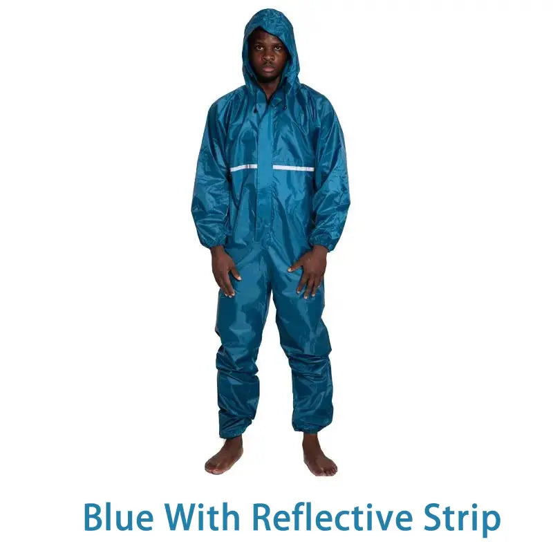 Waterproof One-Piece Overalls With Hood Oil-Resistant Work Safety Clothing Coverall For Sparying Painting Factory Clothes