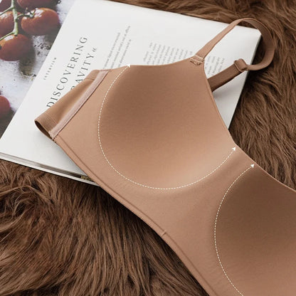 Women's One Piece Seamless Bras Thin Gather Underwear No Steel Rings Bra Soft Comfortable Breathable Underwear Sexy Intimates