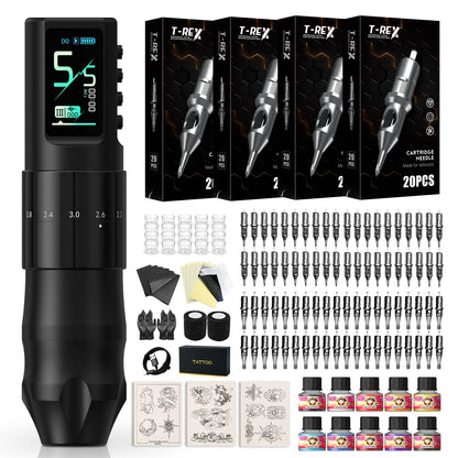 XNET Nebula Wireless Tattoo Machine Full Kit With Tattoo Printer 7 Strokes 1600mAh Battery Tattoo Set For Beginners for Tattoo