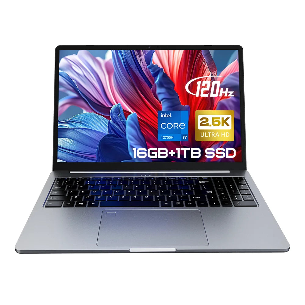 Ninkear Laptop 16 Inch 2.5K 120Hz Display, Intel Core Ultra 5 125H AI Laptop, 16GB DDR5 RAM 1TB SSD, WiFi 6 Bluetooth 5.2, Backlit Keyboard Fingerprint, Professional Laptop for Work Creation