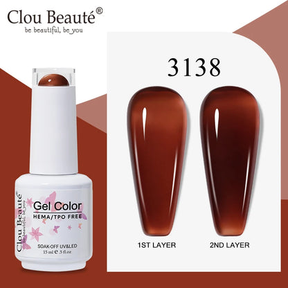 Clou Beaute Semi-transparent Jelly Color UV Gel Manicure Gel Nail Nail Supplies For Professionals Semi-permanent Varnish 15ml