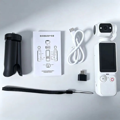 4K  Action Camera 180° Auto-rotate Len Pocket Camera 1.9" Touchscreen Zoom Sport Cam Portable Vlog Video Recorder Cycling
