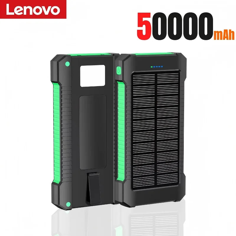 Lenovo 200000mah Solar Power Bank Portable Large Capacity Super Fast Charging Outdoor External Battery For iPhone Samsung Huawei