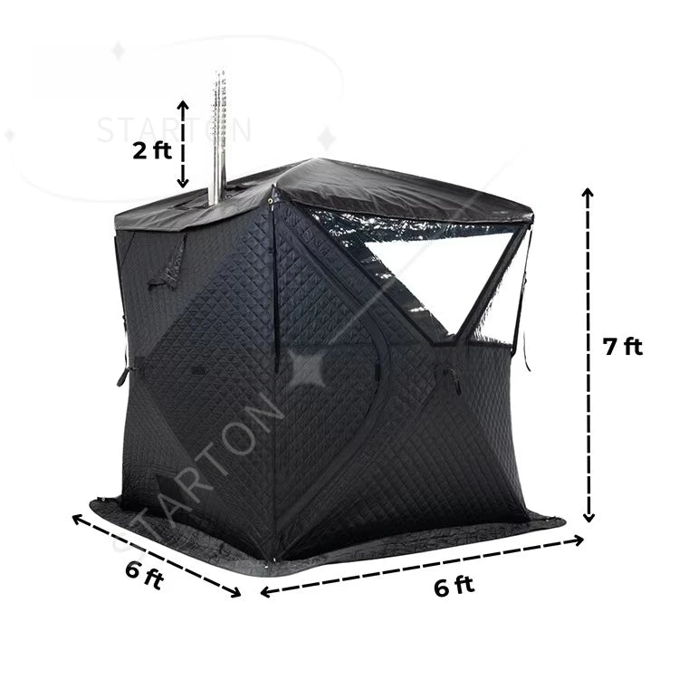 Portable Sauna Tent Easy Set Up 3-Layer to Keep Warm  Waterproof Oxford for Family Dry Sauna