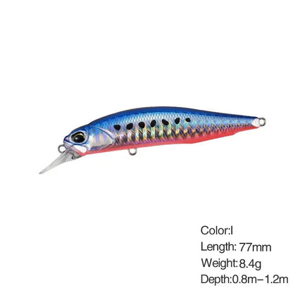 Minnow Fishing Lure Wobbler Rozante 77SP Long Cast Hover Swaying Lure Jerkbait Artificial Bait Culter 77mm/63mm Alburnus Bait