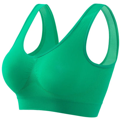 1pcs Women Sports Bra Large Size No Steel Ring Seamless Underwear Removable Chest Pad Runing Sport Yoga Vest Bras