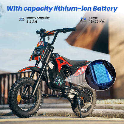Elektrisk motorcykel-leksak för barn A14 36V 5,2Ah batteri