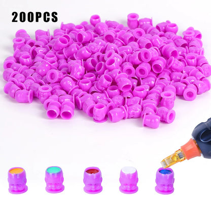 50/100/200pcs Plastic Disposable Tattoo Ink Cups With Base Pigment Clear Holder Container Cap Tattoo Accessory Permanent Makeup