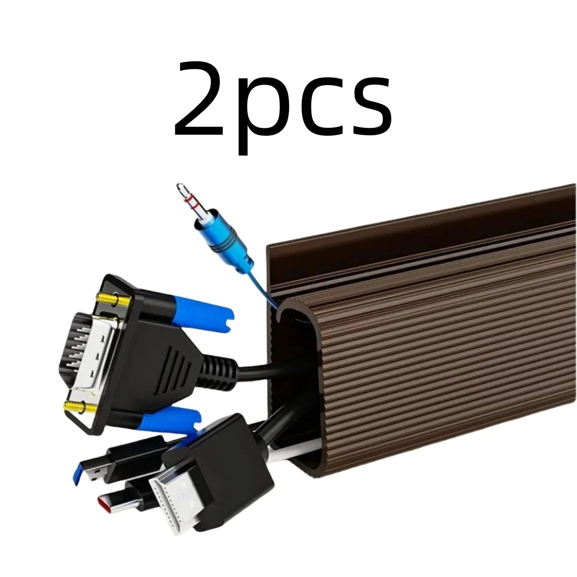 PVC-kabelkanal under skrivbord – 1 eller 2-pack