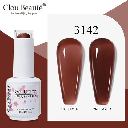 Clou Beaute Semi-transparent Jelly Color UV Gel Manicure Gel Nail Nail Supplies For Professionals Semi-permanent Varnish 15ml