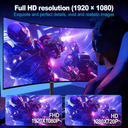 FYHXele 27 Inch Curved Gaming Monitor 100Hz 2ms VA Panel FHD 1080P LED LCD Desktop PC Computer Display