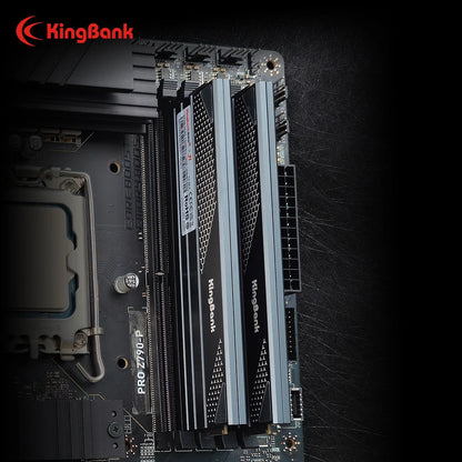 KingBank KFXB Series DDR5 Memory 24GBx2 6800MHz 6000MHz Dual Channel for Gaming And Overclocking with Heatsink Black