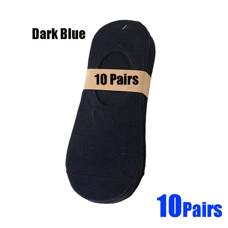 Osynliga Båtsockor Unisex 5/10/20-pack – Andningsbara No-Show Strumpor, Flera Färger