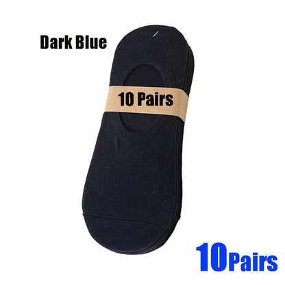 Osynliga Båtsockor Unisex 5/10/20-pack – Andningsbara No-Show Strumpor, Flera Färger
