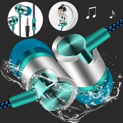 9D Stereo Wired Headset Bass With Mic Earphone In-Ear Headphones 3.5mm Wired Earphone Noise Canceling Headset For Huawei Xiaomi